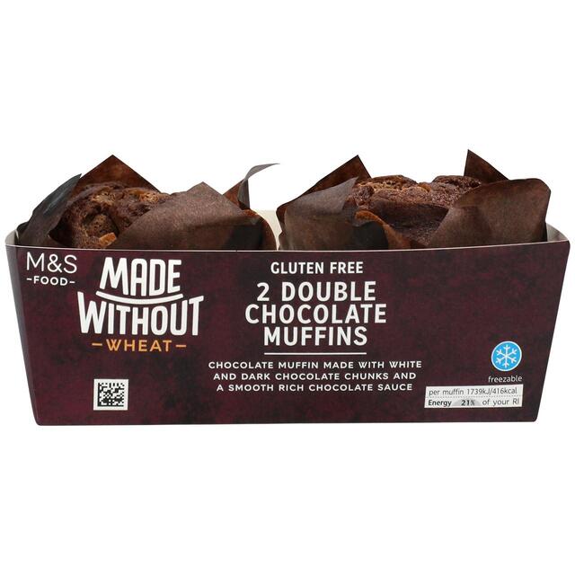 M&S Made Without 2 Double Chocolate Muffins
