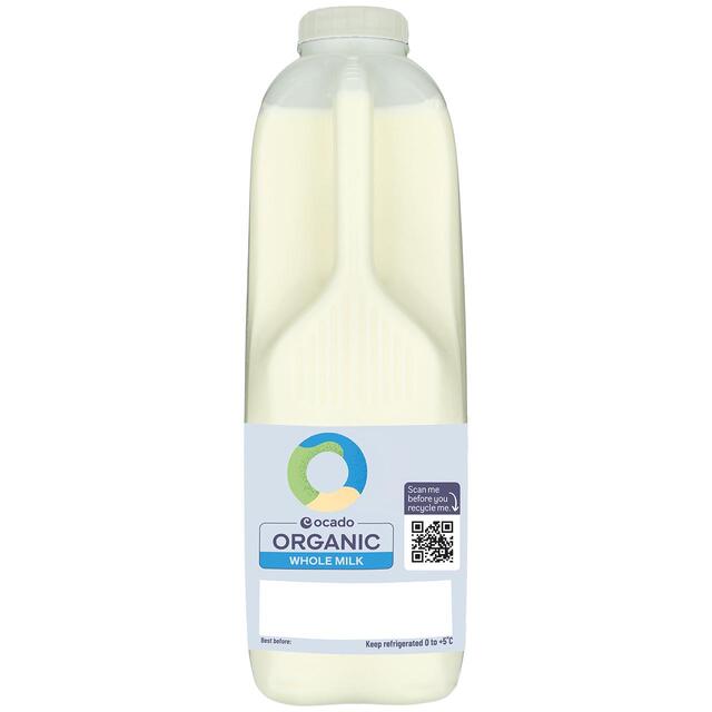 Ocado Organic British Whole Milk 2 Pints thumbnail 2