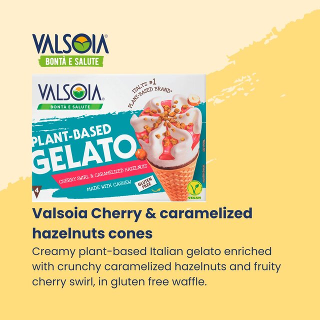 Valsoia Plant Based Gelato Cherry Cone thumbnail 2