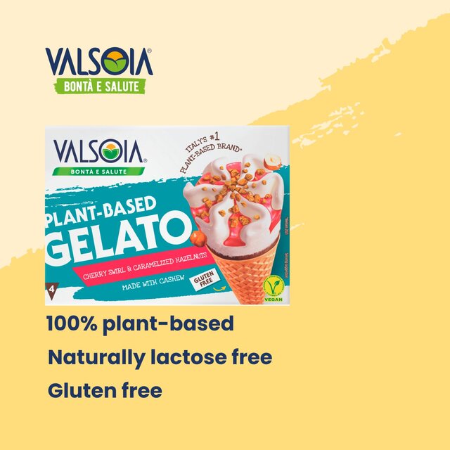Valsoia Plant Based Gelato Cherry Cone thumbnail 3