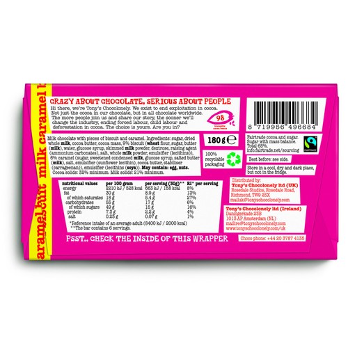 Tony's Chocolonely Milk Caramel Biscuit thumbnail 2