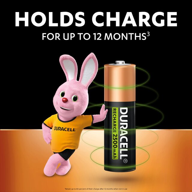 Duracell Recharge Ultra AA Rechargeable Batteries thumbnail 2