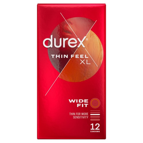 Durex Thin Feel XL Condoms More Sensitivity Wide Fit