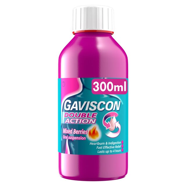 Gaviscon Double Action Liquid Heartburn Indigestion Mixed Berry