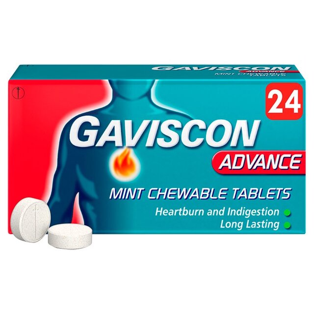 Gaviscon Advance Tabs Heartburn Relief Mint