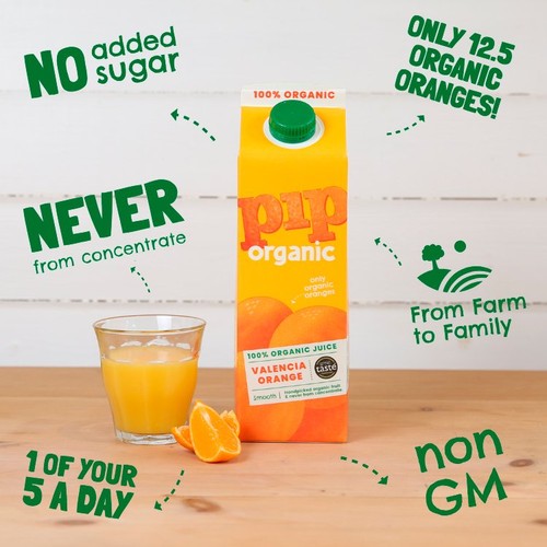 Pip Organic Valencia Orange Juice thumbnail 2