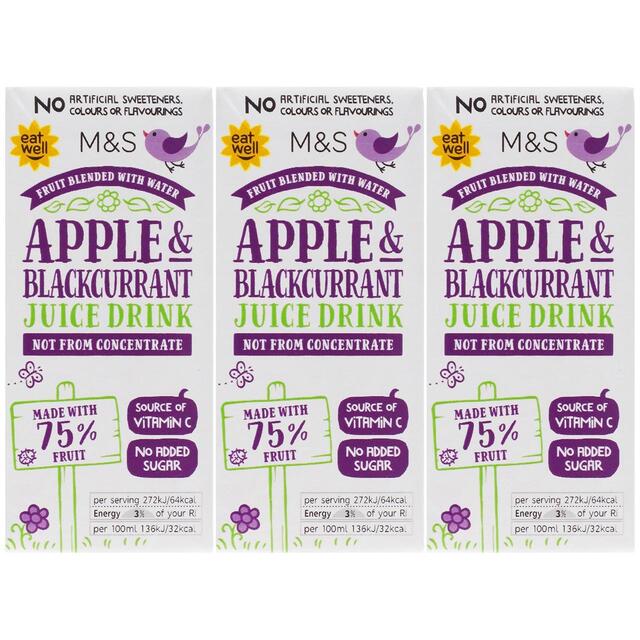 M&S Apple & Blackcurrant Juice Drink
