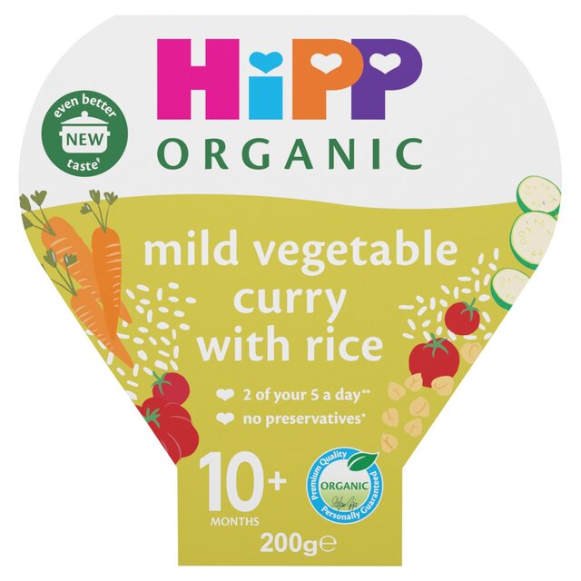 HiPP Organic Mild Vegetable Curry with Rice Toddler Tray Meal 10+ Months