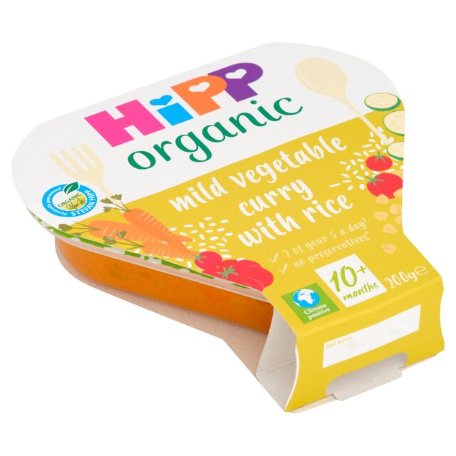 HiPP Organic Mild Vegetable Curry with Rice Toddler Tray Meal 10+ Months thumbnail 3