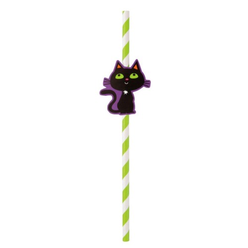 Halloween Character Striped Paper Party Straws thumbnail 2