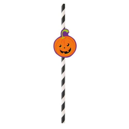 Halloween Character Striped Paper Party Straws thumbnail 3