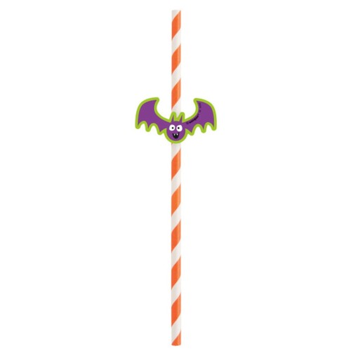 Halloween Character Striped Paper Party Straws thumbnail 4