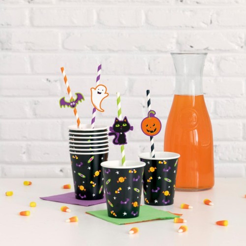 Halloween Character Striped Paper Party Straws thumbnail 6