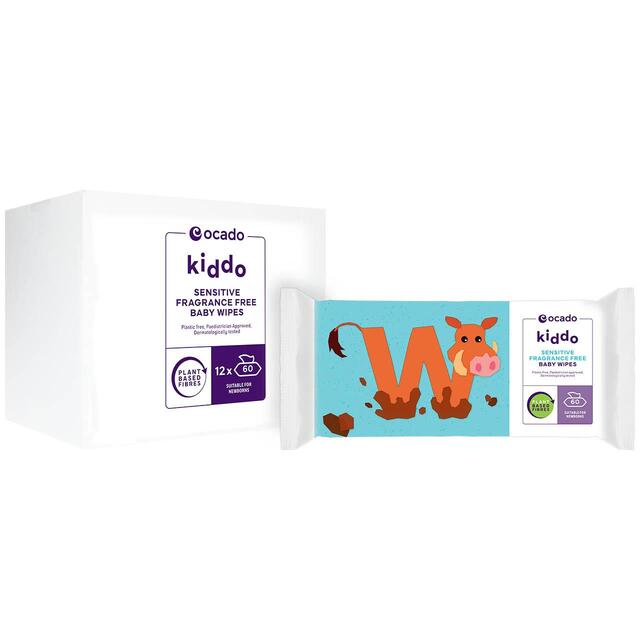 Ocado Kiddo Sensitive Fragrance Free Baby Wipes, Jumbo