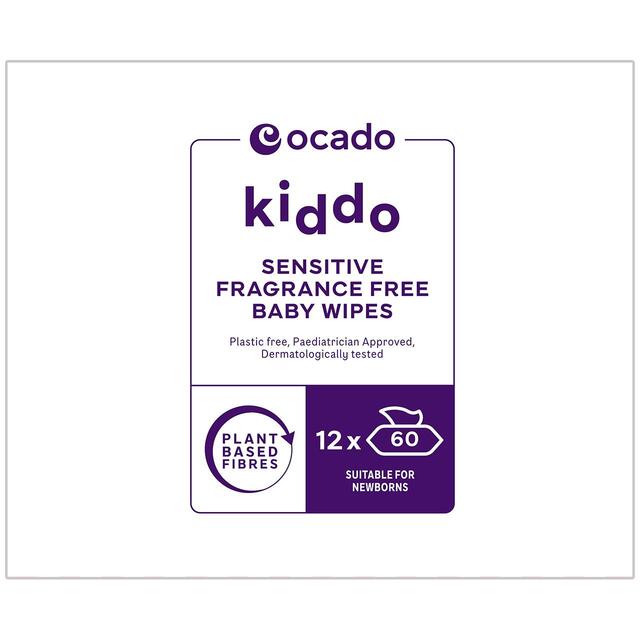 Ocado Kiddo Sensitive Fragrance Free Baby Wipes, Jumbo thumbnail 2