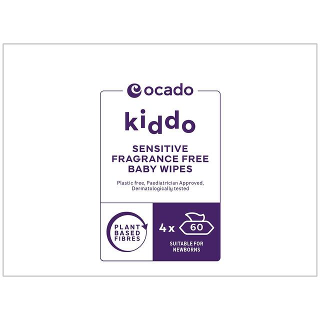 Ocado Kiddo Sensitive Fragrance Free Baby Wipes, Multipack thumbnail 2