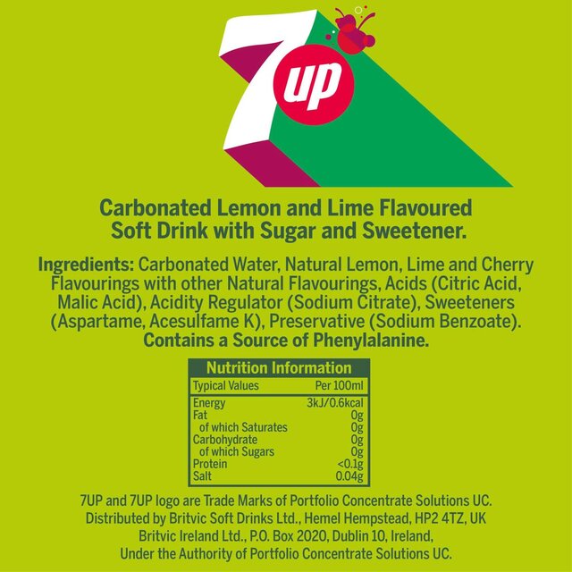 7UP Zero Cherry Lemon and Lime thumbnail 4