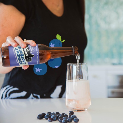 Lo Bros Kombucha Blueberry Lemonade Low Sugar thumbnail 4