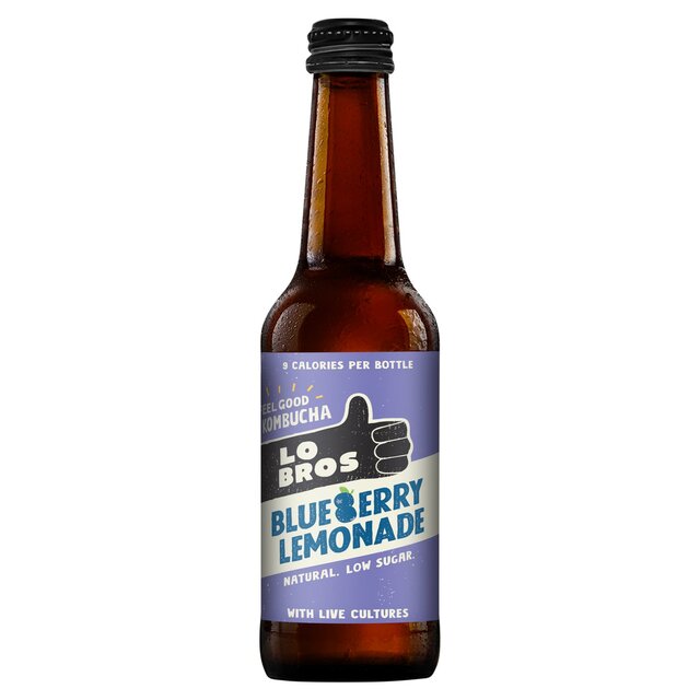Lo Bros Kombucha Blueberry Lemonade Low Sugar