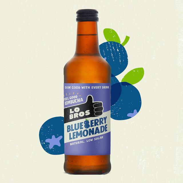 Lo Bros Kombucha Blueberry Lemonade Low Sugar thumbnail 6