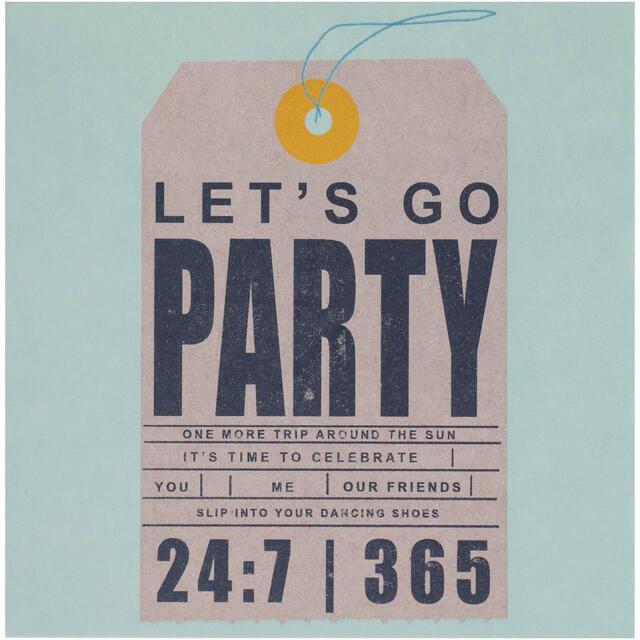 M&S Retro Let's Go Party Birthday Card