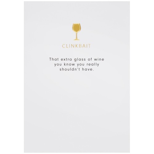 M&S Clinkbait Extra Glass Birthday Card