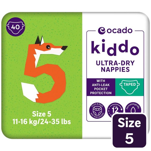 Ocado Kiddo Ultra-Dry Nappies Size 5 (11-16kg)