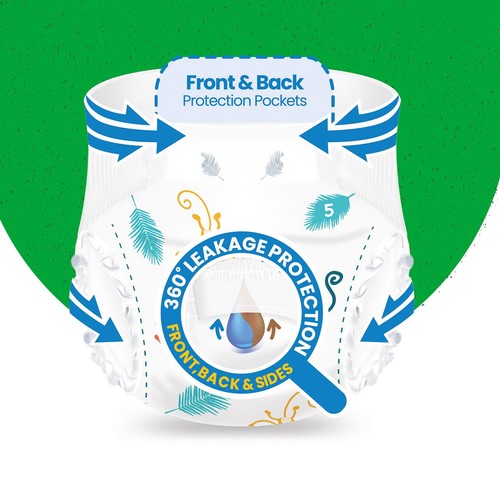 Ocado Kiddo Ultra-Dry Nappies Size 5 (11-16kg) thumbnail 5