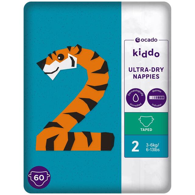 Ocado Kiddo Ultra-Dry Nappies Size 2 (3-6kg)