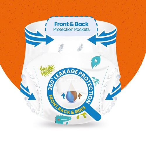 Ocado Kiddo Ultra-Dry Nappies Size 6 (13-18kg) thumbnail 5