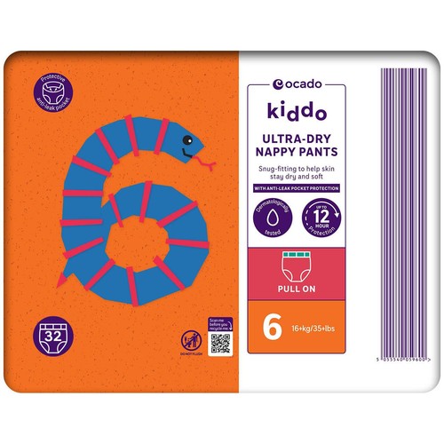 Ocado Kiddo Ultra-Dry Nappy Pants Size 6 (16kg+) thumbnail 3