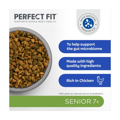 Perfect Fit Senior 7+ Dry Cat Food Chicken thumbnail 5