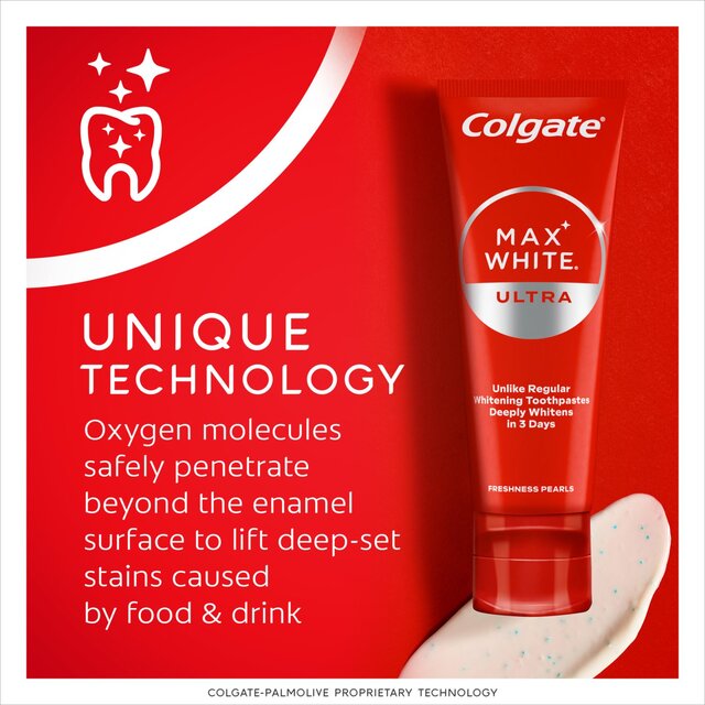 Colgate Max White Ultra Fresh Pearls At Home Teeth Whitening Toothpaste thumbnail 10