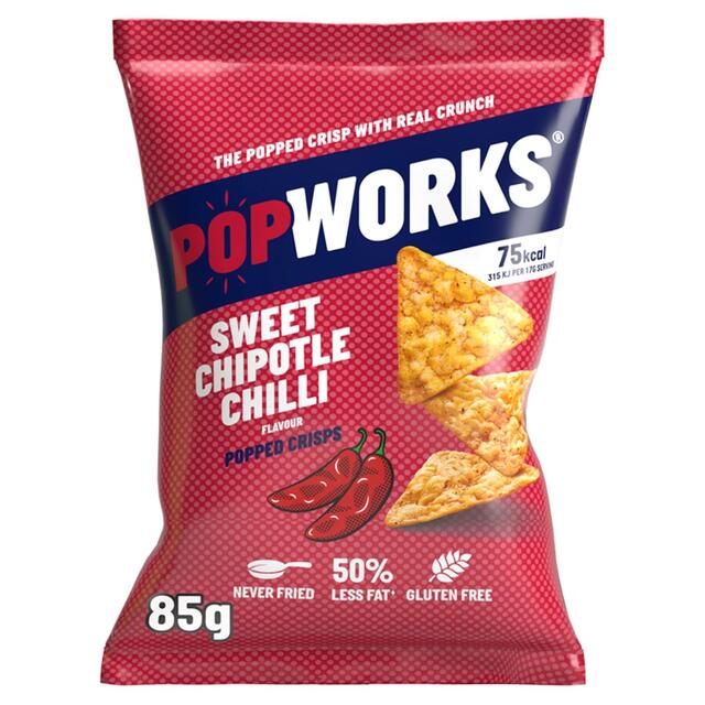 PopWorks Sweet Chipotle Chilli Popped Crisps Sharing Bag