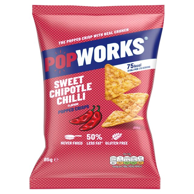 PopWorks Sweet Chipotle Chilli Popped Crisps Sharing Bag thumbnail 3