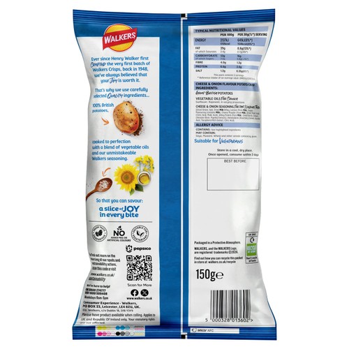 Walkers Cheese & Onion Sharing Bag Crisps thumbnail 2