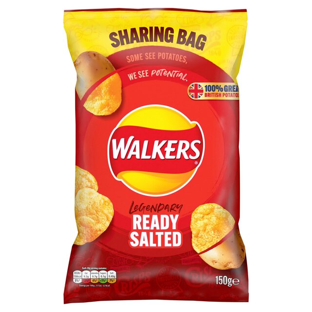 Walkers Ready Salted Sharing Bag Crisps thumbnail 2