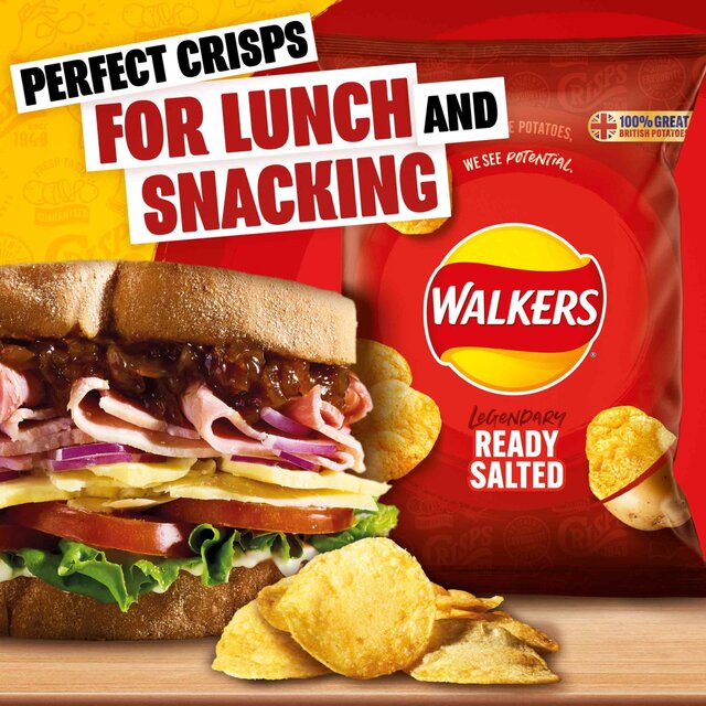 Walkers Ready Salted Sharing Bag Crisps thumbnail 3