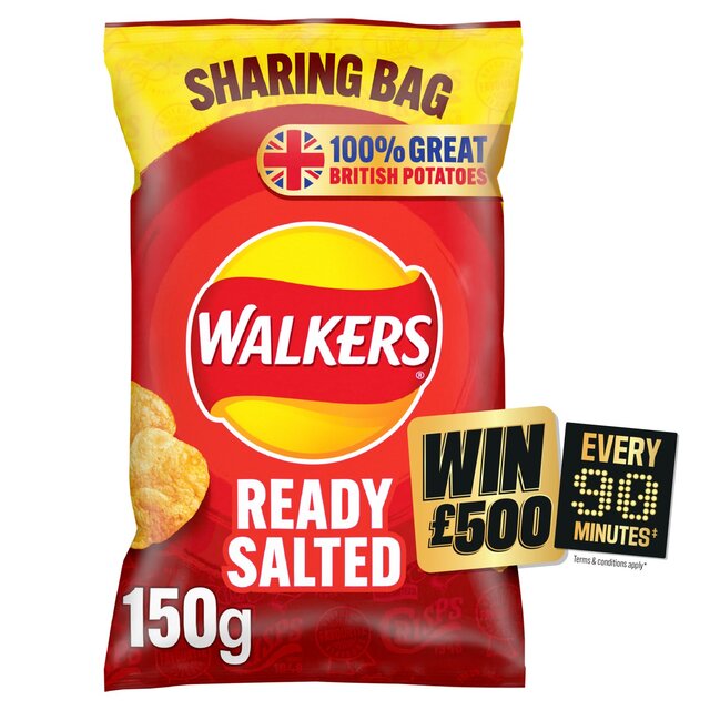 Walkers Ready Salted Sharing Bag Crisps thumbnail 9