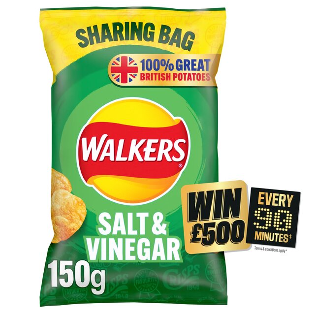 Walkers Salt & Vinegar Sharing Bag Crisps thumbnail 8