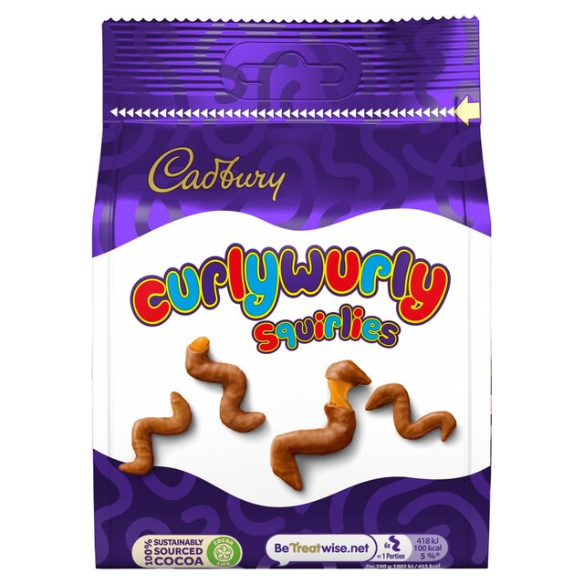 Cadbury Curly Wurly Squirlies Chocolate Bag