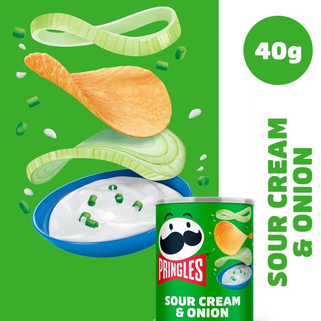 Pringles Sour Cream & Onion Crisps Can thumbnail 4