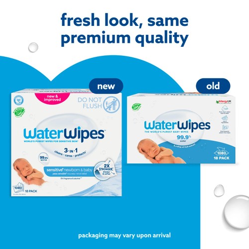 WaterWipes Sensitive Newborn Biodegradable Wipes - 1080 Wipes thumbnail 7