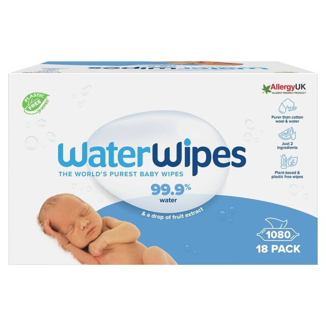WaterWipes Sensitive Newborn Biodegradable Wipes - 1080 Wipes