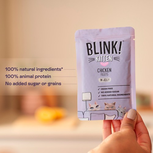 Blink! Kitten Wet Chicken & Fish Premium Fillets in Jelly Multipack Pouches thumbnail 2