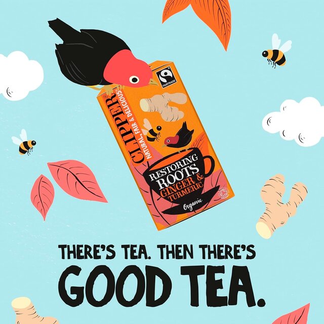 Clipper Organic Fairtrade Restoring Roots Ginger & Turmeric 20 Tea Bags thumbnail 8