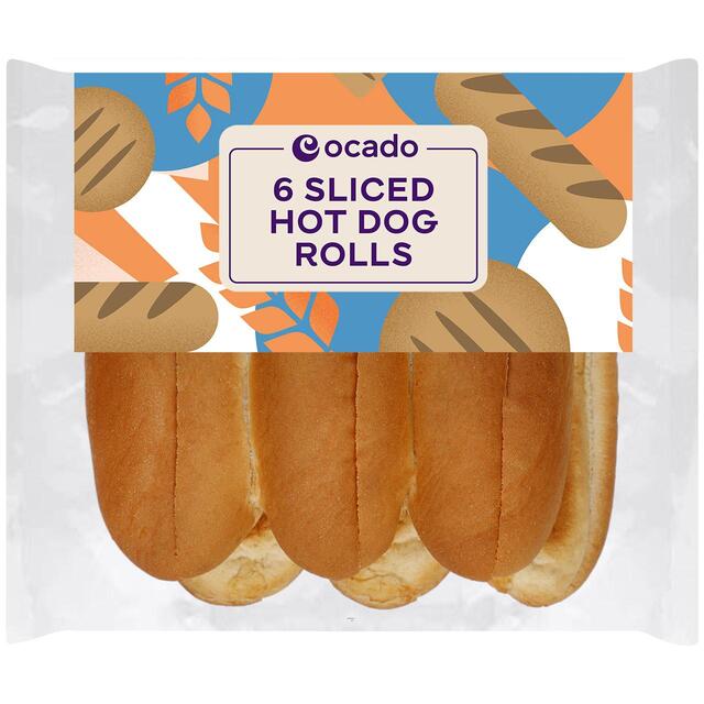Ocado Sliced Hot Dog Rolls