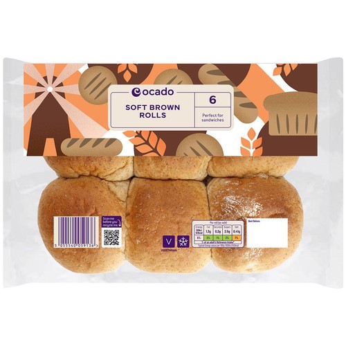 Ocado Soft Brown Rolls thumbnail 2