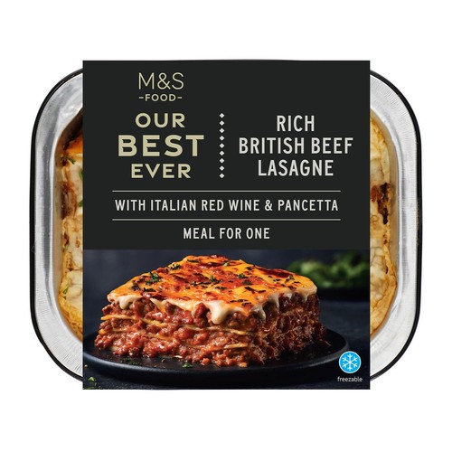 M&S Our Best Ever Rich Beef Lasagne Serves 1