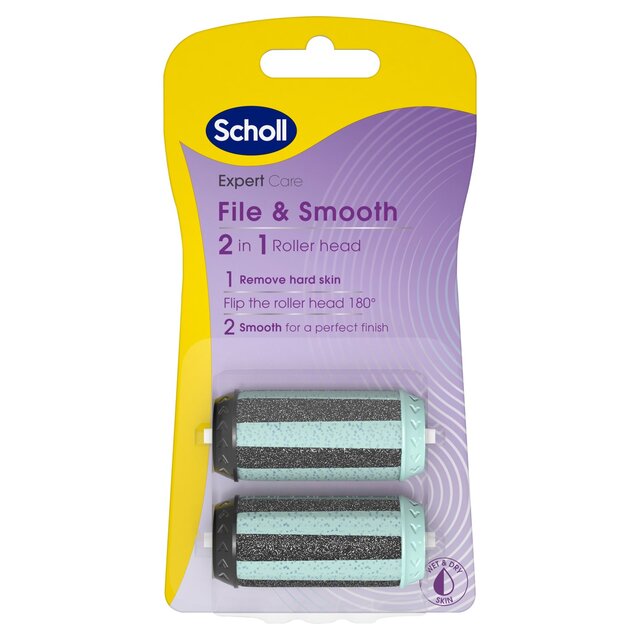 Scholl Two in One Electronic Foot File Refill Purple